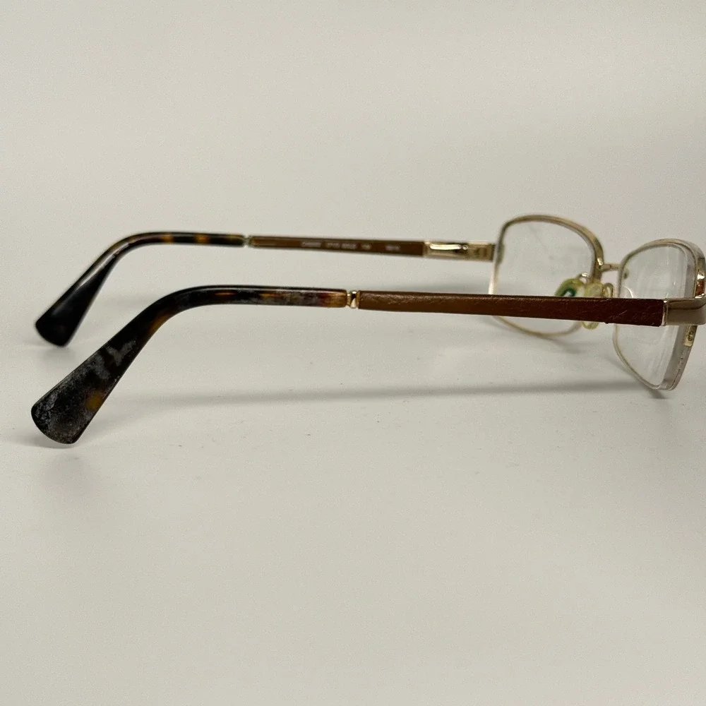 Cole‎ Haan CH5003 717 Gold Rectangular Eyeglasses Frames 135mm 08/15